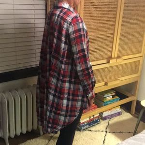 Anthropologie plaid tunic dress with pockets